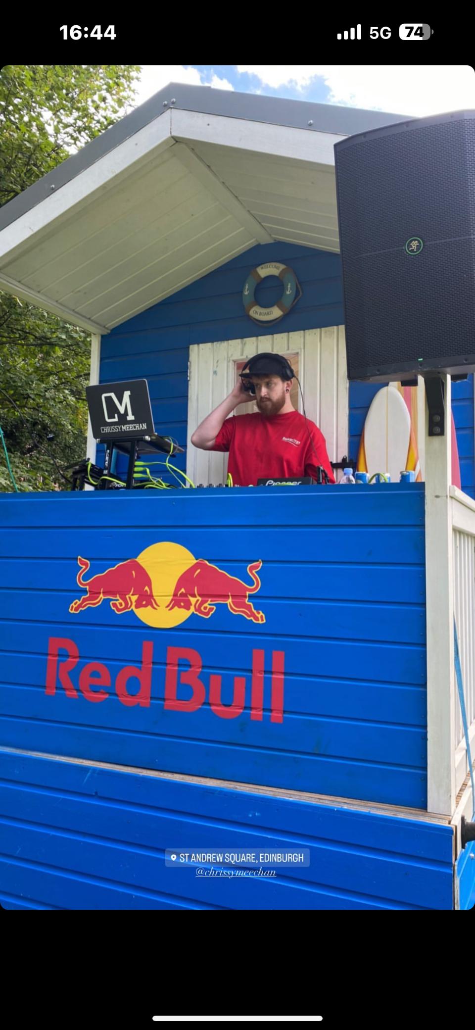 DJ setup at Red Bull
