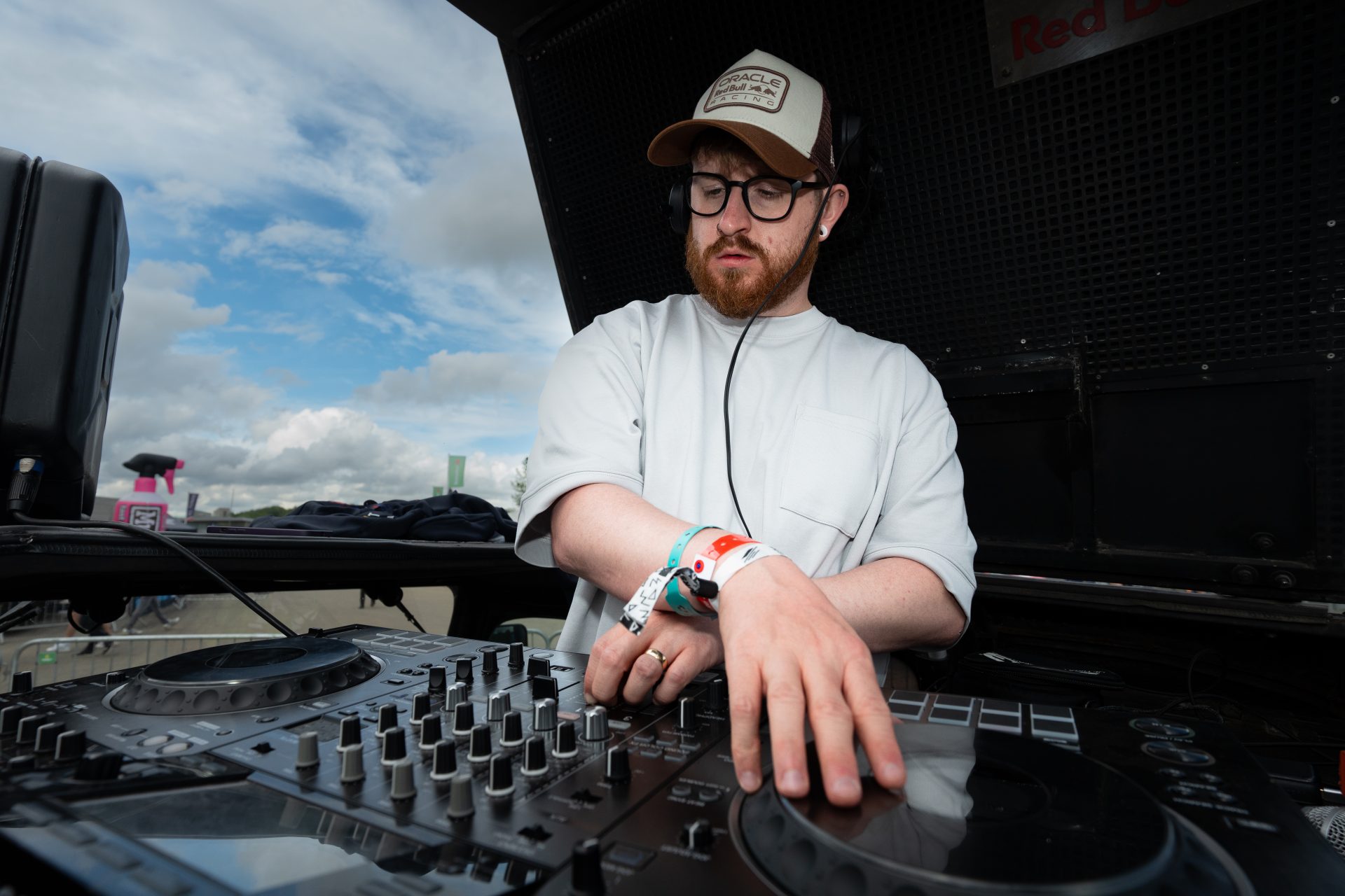 DJ performing at outdoor event